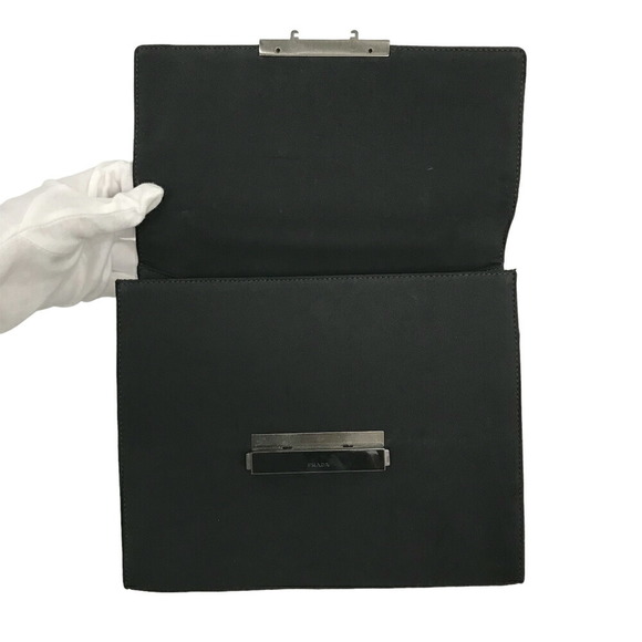 Prada handbag top handle black Tessuto nylon - Picture 15 of 16